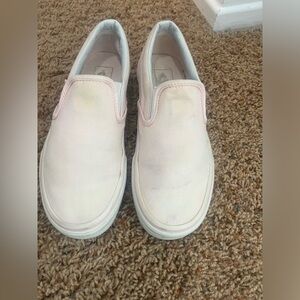 Like new slip on Vans. Pale pink. So cute